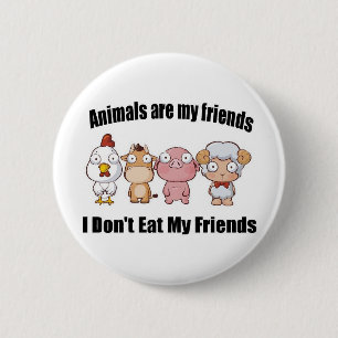 Dieren zijn mijn vrienden ronde button 5,7 cm