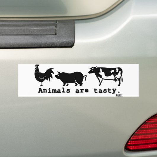 Dieren zijn smakelijk bumpersticker (Op auto)