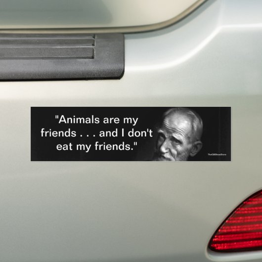 Dieren zijn vrienden - Bumpersticker met schijn (Op auto)