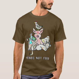 Dieren zijn vrienden, geen Koe van de Varkens Sche T-shirt