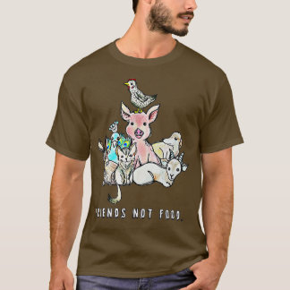 Dieren zijn vrienden, geen Koe van de Varkens Sche T-shirt