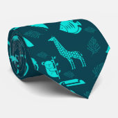 Dieren Zoo Wild Life Pattern Necktie Stropdas (Opgerold)