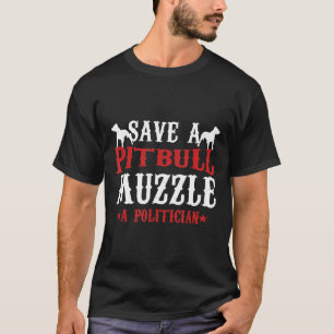 Dierenactivist Pitbull Lover Dog-eigenaar redt een T-shirt