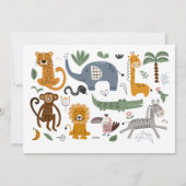 Dierenadoptiecertificaat Twee wilde Safari-Kindere Kaart (Achterkant)