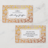 Dierenafdrukken (Gold) | Beige Visitekaartje (Voorkant / Achterkant)