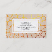 Dierenafdrukken (Gold) | Beige Visitekaartje (Achterkant)