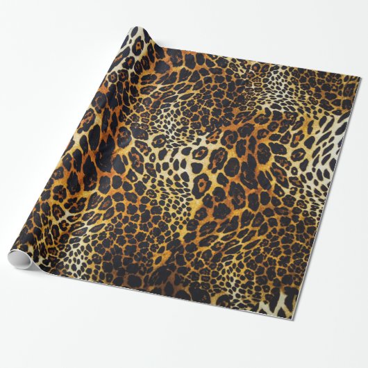 Dierenafdrukken Jaguar Rich Deep Colors Cadeaupapier (Uitgerold)