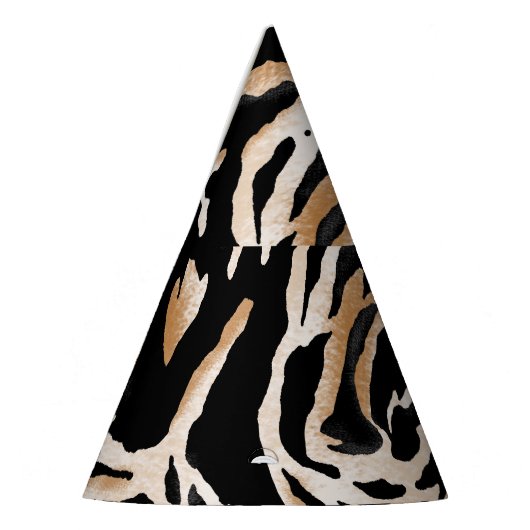 Dierenafdrukken: Leopard Zebra Tijger Feesthoedjes (Links)