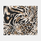 Dierenafdrukken: Leopard Zebra Tijger Fleece Deken (Voorkant (Horizontaal))