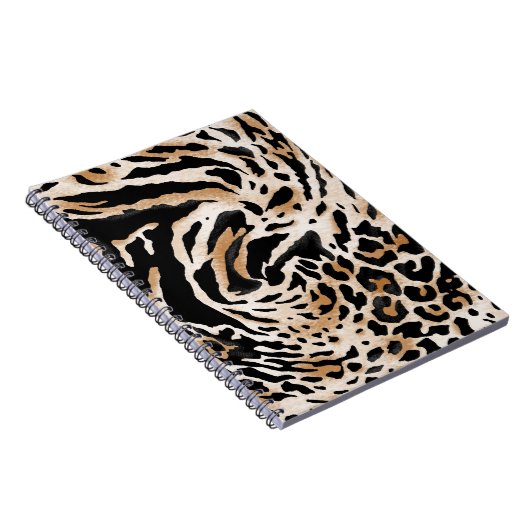Dierenafdrukken: Leopard Zebra Tijger Notitieboek (Rechterzijde)