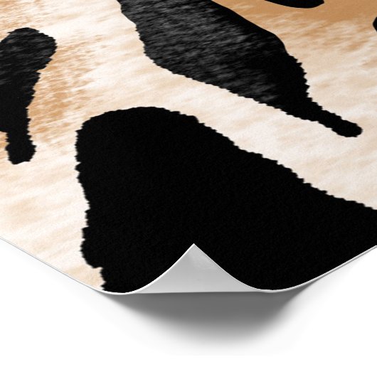 Dierenafdrukken: Leopard Zebra Tijger Poster (Hoek)