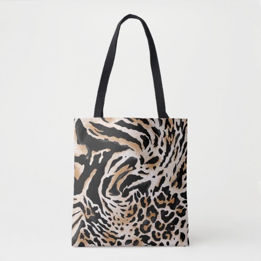 Dierenafdrukken: Leopard Zebra Tijger Tote Bag (Voorkant)