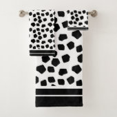 Dierenafdrukken Zwart-wit Bad Handdoek (Insitu)