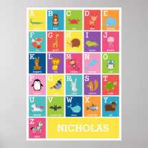 Dierenalfabet | Alphabet Wall Art