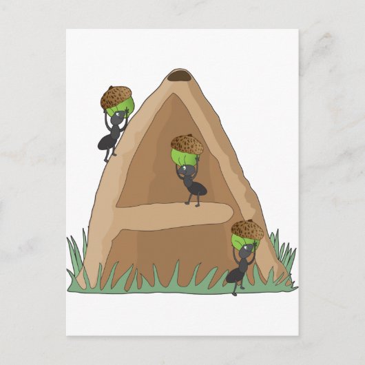 Dierenalfabet Anthill Briefkaart (Voorkant)
