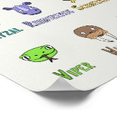 Dierenalfabet (Duits) Poster (Hoek)