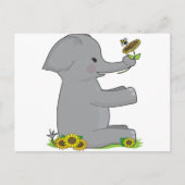 Dierenalfabet Elephant Briefkaart (Voorkant)