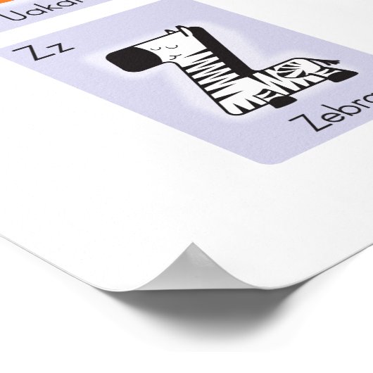 Dierenalfabet - Flash-Kaart Poster (Hoek)