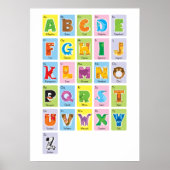 Dierenalfabet - Flash-Kaart Poster (Voorkant)