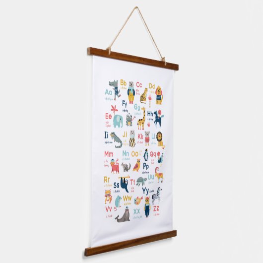 Dierenalfabet Hangend Wandkleed (Gebogen)
