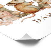 Dierenalfabet Letter D Kindernaam Muis Poster (Hoek)