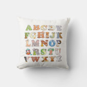 Dierenalfabet Letters ABCs Learning Kussen (Voorkant)