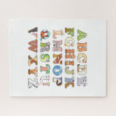 Dierenalfabet Letters ABCs Learning Legpuzzel (Horizontaal)