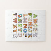 Dierenalfabet Letters ABCs Learning Legpuzzel (Horizontaal)