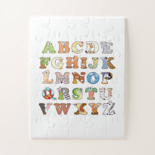 Dierenalfabet Letters ABCs Learning Legpuzzel