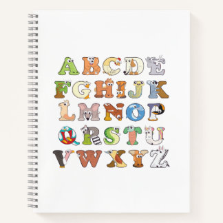 Dierenalfabet Letters ABCs Learning Notitieboek