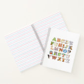 Dierenalfabet Letters ABCs Learning Notitieboek (Binnen)