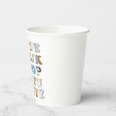 Dierenalfabet Letters ABCs Learning Papieren Bekers (Links)