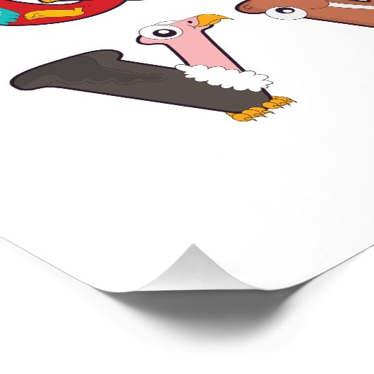 Dierenalfabet Letters ABCs Learning Perfect Poster (Hoek)