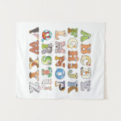 Dierenalfabet Letters ABCs Learning Wandkleed (Voorkant (horizontaal))
