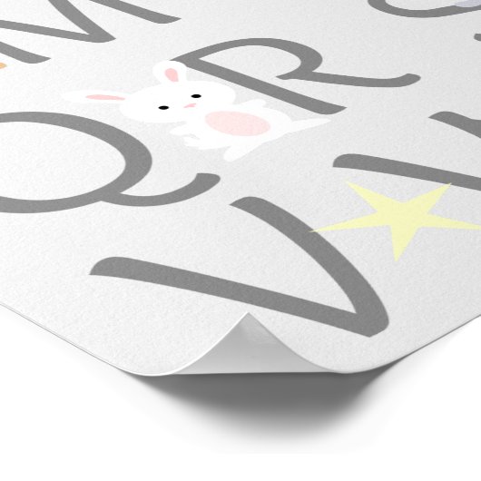 Dierenalfabet Nursery Poster (Hoek)