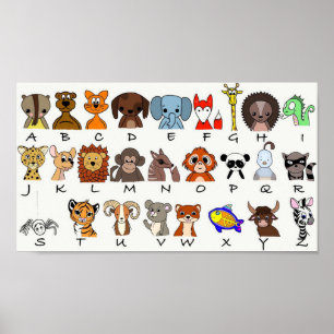 Dierenalfabet Poster