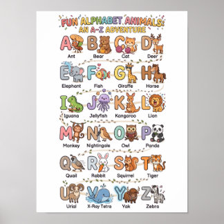Dierenalfabet Poster