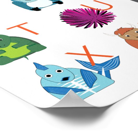 Dierenalfabet Poster (Hoek)