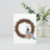 Dierenalfabet Quail Briefkaart (Staand voorkant)
