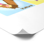 Dierenalfabet - Vierkanten Poster (Hoek)