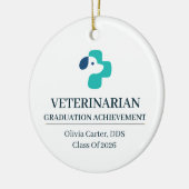 Dierenarts Aangepaste Naam Sinds Jaar Keramisch Ornament (Links)