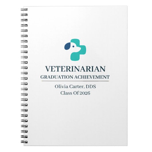 Dierenarts Aangepaste Naam Sinds Jaar Notitieboek (Voorkant)