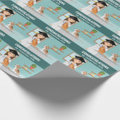 Dierenarts Afgestudeerd DVM Afstuderen Cadeaupapier (Hoek)