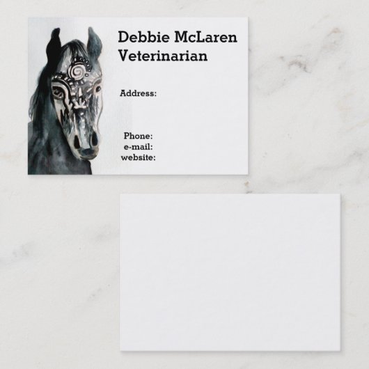Dierenarts afspraak en visitekaartje afsprakenkaartje (Voorkant / Achterkant)