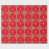 Dierenarts Afstudeer Rood Goud Cadeaupapier (Vlak)