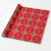 Dierenarts Afstudeer Rood Goud Cadeaupapier (Uitgerold)