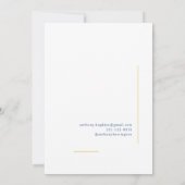 Dierenarts Afstuderen Aggie Blue Gold Aankondiging (Achterkant)