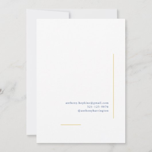 Dierenarts Afstuderen Aggie Blue Gold Aankondiging (Achterkant)