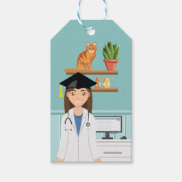 Dierenarts Afstuderen DVM-Afstuderen Cadeaulabel