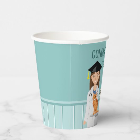 Dierenarts Afstuderen DVM-Afstuderen Papieren Bekers (Rechts)